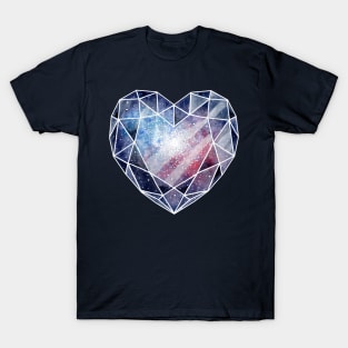 Galaxy crystal heart T-Shirt